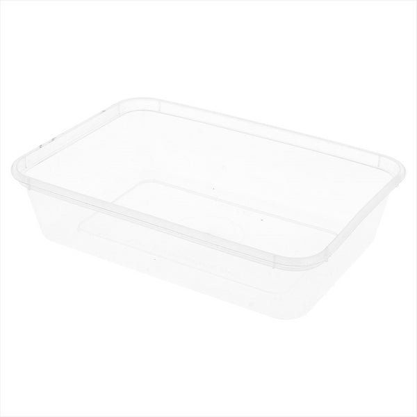 RÉCIPIENTS RECTANGULAIRES 500 ML 17,5x12x3,5 CM TRANSPARENT PLASTIQUE PP - vendu par 500 unités (Prix unitaire = 0,136 euros)