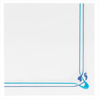 Serviettes ecolabel bleu ciel & céleste 'double point - maxim' 18g/m² 40x40cm blanc ouate - vendu par 1200 (PU 0,0325€)