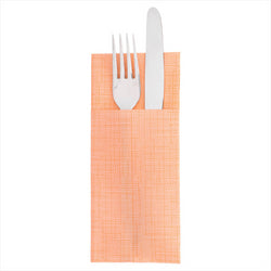 Serviettes dry cotton - kangourou 55g/m² 33x40cm mandarine airlaid style tissu - carton de 700