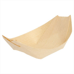 Barquettes en feuille de pin 9x6x1,5 cm naturel bois - vendu par 2000 unités (prix unitaire = 0,054 euros)