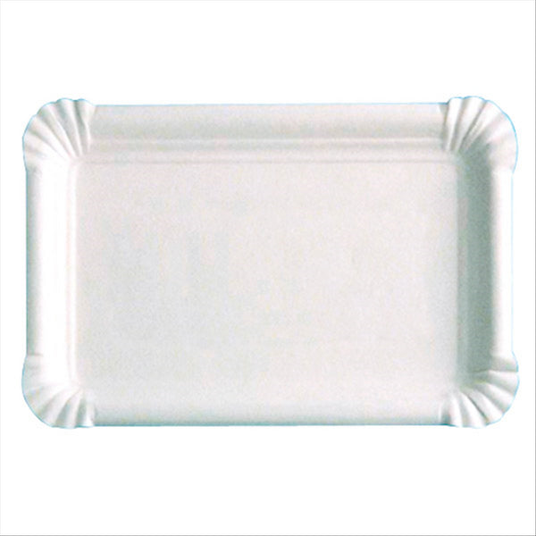 Plateaux pâtisserie - petits 17,5x11cm blanc carton - vendu par 250 (PU 0,03€)