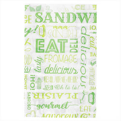 Pochettes burgers 'parole' 12+7x18cm vert ingraissable - vendu par 500 (PU 0,019€)
