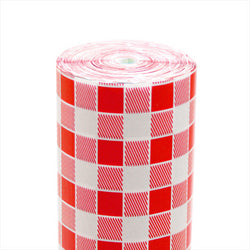 Nappe ronde 'aneto - vichy' 48 g/m² 120x100 m blanc cellulose - carton de 4