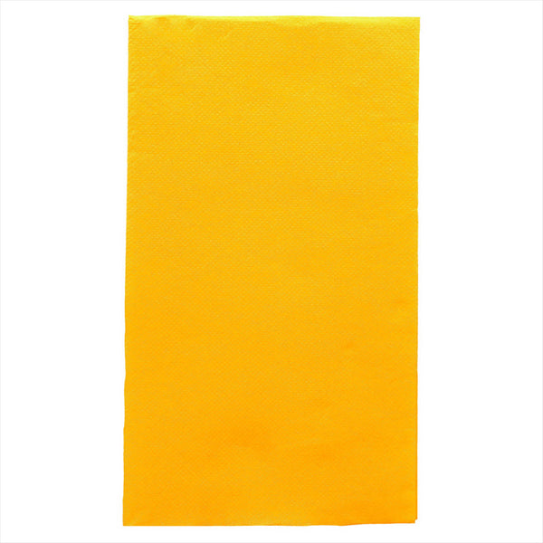 Serviettes ecolabel pliage 1/6 'double point' 18g/m² 33x40cm jaune soleil ouate - vendu par 2000 (PU 0,038€)