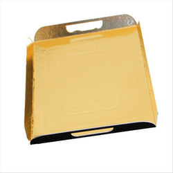 PLATEAUX TRAITEUR AVEC ANSES 750 G/M2 28x42 CM OR/NOIR CARTON - vendu par 100 unités (Prix unitaire = 0,61 euros)