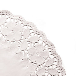 DENTELLES RONDES AJOURÉES 53 G/M2 Ø 30,5 CM BLANC PAPIER - vendu par 250 unités (Prix unitaire = 0,035 euros)