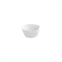 CAISSETTE PETITS FOURS 50 G/M2 Ø 2,4x2 CM BLANC INGRAISSABLE - vendu par 500 unités (Prix unitaire = 0,004 euros)