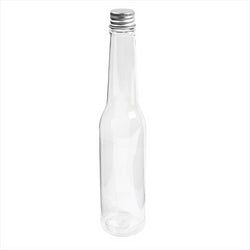 FLACONS AVEC BOUCHON EN ALUMINIUM 180 ML Ø4,3x20,5 CM TRANSPARENT  PET - vendu par 420 unités (Prix unitaire = 0,5 euros)