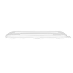 Couvercles bas pour références 221.38-221.39 compostable et biodegradable 22,2x14,6x0,9 cm transparent  pet - vendu par 600 (pu 0,22€)