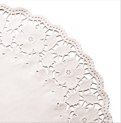 DENTELLES RONDES AJOURÉES 53 G/M2 Ø 42 CM BLANC PAPIER - vendu par 250 unités (Prix unitaire = 0,06 euros)