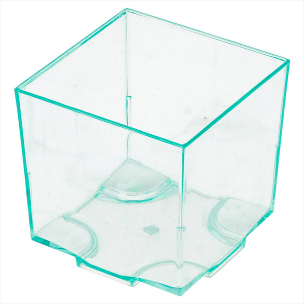 RÉCIPIENTS CUBO EMPILABLES POUR TAPAS 4,2x4,2x4,2 CM VERT D'EAU PLASTIQUE PS - vendu par 200 unités