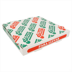 BOÎTES PIZZA MICROCANNELURE 348 G/M2 26x26x3,5 CM BLANC CARTON - vendu par 100 unités (Prix unitaire = 0,26 euros)