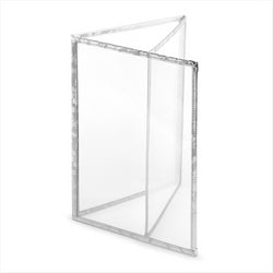 MENU "AMÉRICAIN" DIN-A4 3 CORPLASTIQUE PS ARGENTE PVC - vendu par 1 unités (Prix unitaire = 6 euros)
