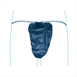 STRINGS HOMME BLEU SPUNBOND - vendu par 100 unités (Prix unitaire = 0,18 euros)