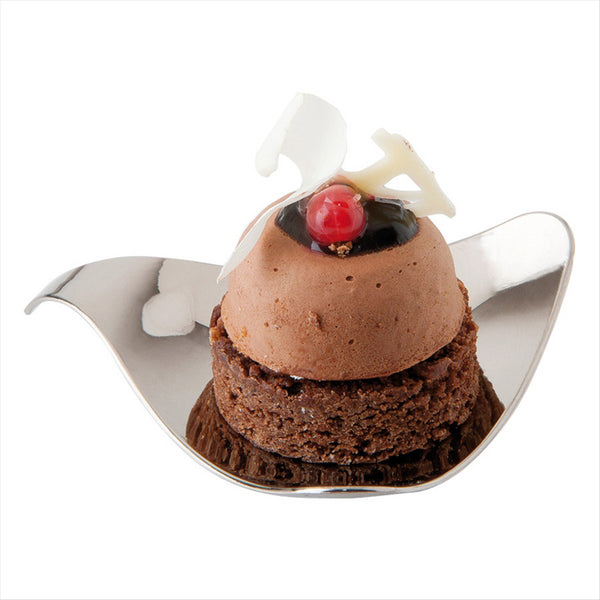 MISE EN BOUCHE "TRIANGLE" 8x1,8 CM ARGENTE PLASTIQUE PS - vendu par 500 unités