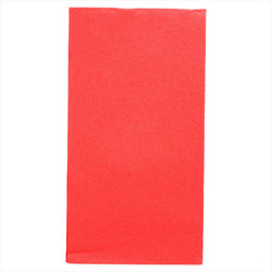 Serviettes ecolabel pliage 1/8 'Ouate gaufrée (Double point)' 18g/m² 40x40cm rouge ouate - carton de 1200