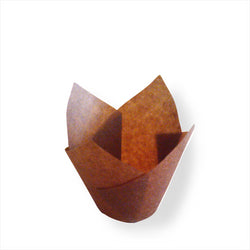 MUFFIN CUP 'TULIP' 50 G/M2 11x11 CM MARRON INGRAISSABLE - vendu par 1000 unités (Prix unitaire = 0,022 euros)