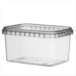Récipients inviolables + couvercles 425 ml 12x8,8x6,9 cm transparent plastique pp - vendu par 368 unités (prix unitaire = 0,36 euros)