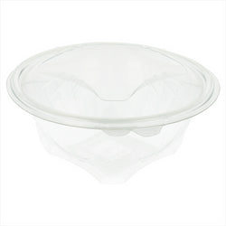 SALADIER AVEC CHARNIÈRE 1 L Ø 16,1x10,7 CM TRANSPARENT  PET - vendu par 400 unités (Prix unitaire = 0,25 euros)