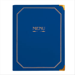 PORTE MENU 8 POCHETTES DIN-A4 25,5x33 CM BLEU PVC - vendu par 1 unités (Prix unitaire = 16 euros)