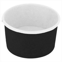 POTS À GLACES 70 ML 210 + 18 PE G/M2 Ø 6,5x3,9 CM NOIR CARTON - vendu par 2000 unités (Prix unitaire = 0,047 euros)