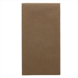Serviettes pliage 1/8 55g/m² 40x40cm chocolat airlaid style Tissu (Like Linen) - carton de 750