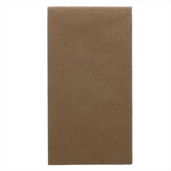 Serviettes pliage 1/8 55g/m² 40x40cm chocolat airlaid style tissu - vendu par 750 (PU 0,156€)