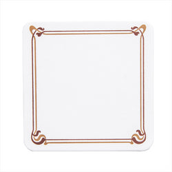 Sous verre marron/ocre 'maxim' 210 g/m² 8,5x8,5 cm blanc carton - vendu par 6000 (PU 0,02 €)