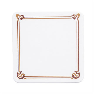 Sous verre marron/ocre 'maxim' 210 g/m² 8,5x8,5 cm blanc carton - vendu par 6000 (PU 0,02 €)