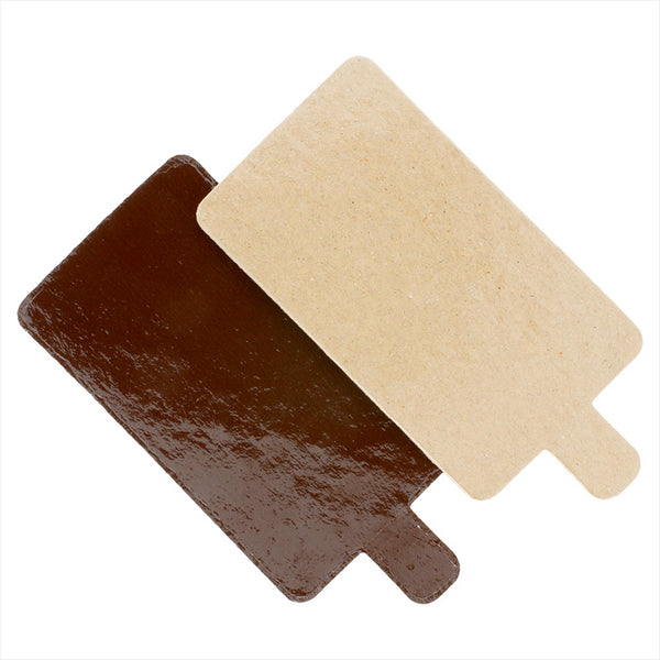 Cartons pâtisserie deux faces 1100g/m² 4,5x13cm chocolat/praliné carton - vendu par 200 (PU 0,09€)