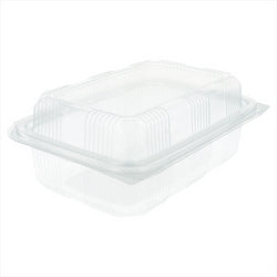 Récipient pâtisseries + couvercle 1 l 14,2x20,7x7,8cm transparent PET - vendu par 400 (PU 0,31€)
