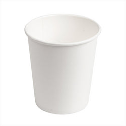 Gobelets boissons chaudes 1 paroi 180 ml 260 + 18  pe g/m2 ø7,2/5,3x7,8 cm blanc carton - carton de 1000 unités
