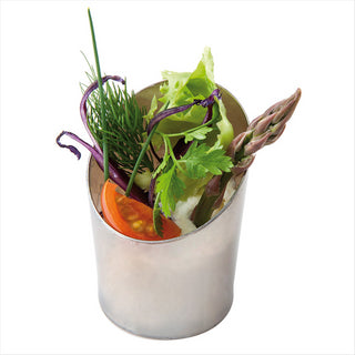 MISE EN BOUCHE "MINITUBE" 30 ML Ø 3,5x3,2x5,5 CM ARGENTE PLASTIQUE PS - vendu par 500 unités