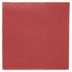 Serviettes ecolabel 'Ouate gaufrée (Double point)' 18g/m² 20x20cm bordeaux ouate - carton de 2400