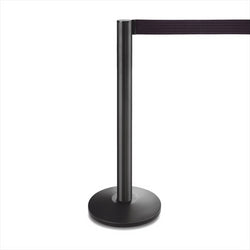 COLONNES MOBILES AVEC RUBAN RETRACTIBLES Ø 36x104 CM NOIR ALUMINIUM - vendu par 2 unités (Prix unitaire = 87 euros)