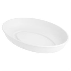 ASSIETTES OVALES COMPOSTABLE ET BIODEGRADABLE 23,6x16,9x4 CM BLANC canne à sucre 