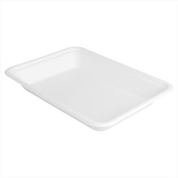 Barquettes compostable et biodegradable 350 ml 19,6x14,7x2,7 cm blanc canne à sucre - vendu par 1000 (pu 0,14€)
