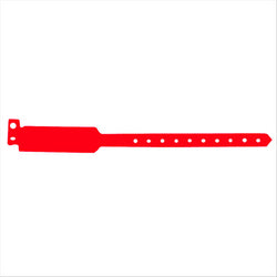 BRACELETS INVIOLABLES 25 CM ROUGE PVC - vendu par 100 unités (Prix unitaire = 0,165 euros)