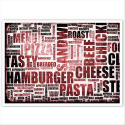 Sets de table offset 'fast food' 70 g/m² 31x43 cm quadrichromie papier - vendu par 2000 (PU 0,049€)