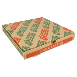 BOÎTES PIZZA MICROCANNELURE ÉCOLOGIQUES 350 G/M2 24x24x3 CM NATUREL CARTON - vendu par 100 unités (Prix unitaire = 0,24 euros)