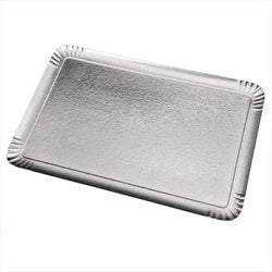 PLATEAUX TRAITEUR DEUX FACES 1100 G/M2 25x34 CM ARGENT/OR CARTON - vendu par 100 unités (Prix unitaire = 0,63 euros)
