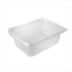 SALADIER AVEC CHARNIÈRE 1 L 18,8x14,3x6,7 CM TRANSPARENT PLA - vendu par 400 unités (Prix unitaire = 0,4 euros)