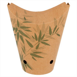 GOBELETS À FRITES AVEC FERMETURE 'FEEL GREEN' 16 OZ - 480 ML 200 + 25 PE G/M2 8,5x14 CM MARRON CARTON - vendu par 50 unités (Prix unitaire = 0,104 euros)