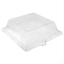 COUVERCLES POUR RÉFÉRENCE 215.92 COMPOSTABLE ET BIODEGRADABLE 20,7x20,7x4 CM TRANSPARENT PET