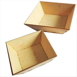 MINI RÉCIPIENTS POUR MISE EN BOUCHE 5x5x2 CM NATUREL BOIS BAMBOU - vendu par 400 unités (Prix unitaire = 0,32 euros)