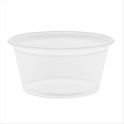 PETITS POTS MICRO-ONDABLES 60 ML Ø6,2x3,2 CM TRANSPARENT  PP - vendu par 2500 unités (Prix unitaire = 0,021 euros)