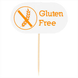 Piques "gluten free" 8 cm blanc carton - vendu par 100 (PU 0,014€)
