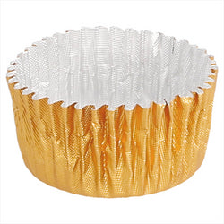 CAISSETTE PETITS FOURS Ø 2,9x1,6 CM DORE ALUMINIUM - vendu par 1000 unités (Prix unitaire = 0,028 euros)