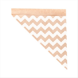 SACHETS EN POINTE 'ZIG-ZAG' 250 G 70 G/M2 29,5x21 CM MARRON INGRAISSABLE - vendu par 2000 unités (Prix unitaire = 0,042 euros)