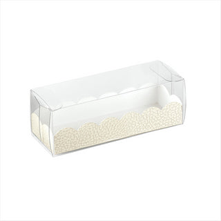 Boîtes pâtisserie + bases bristol 16x5x5cm transparent PVC - vendu par 200 (PU 0,57€)